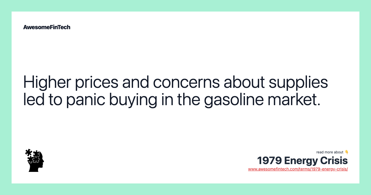 Higher prices and concerns about supplies led to panic buying in the gasoline market.