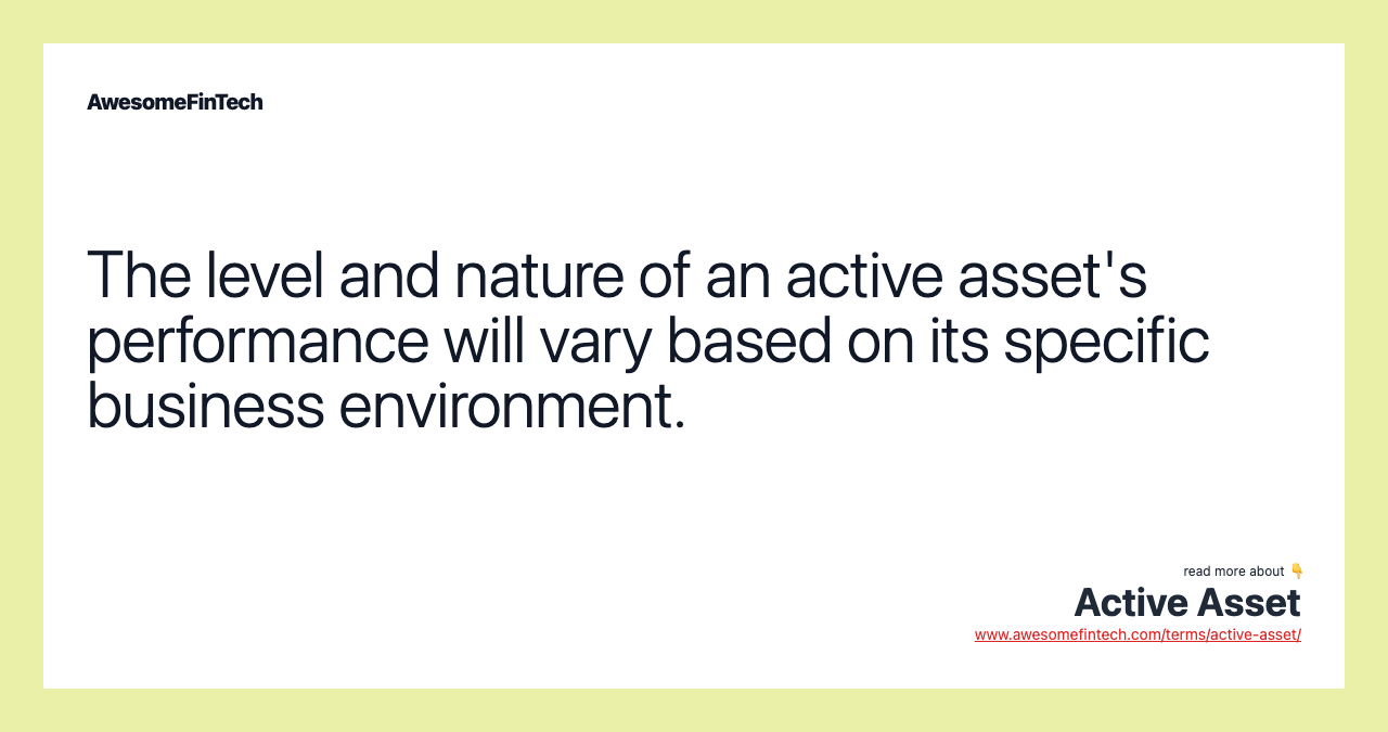 Active Asset AwesomeFinTech Blog active-asset-awesomefintech-blog
