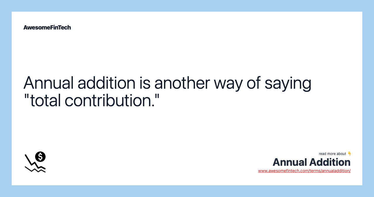 Annual Addition AwesomeFinTech Blog