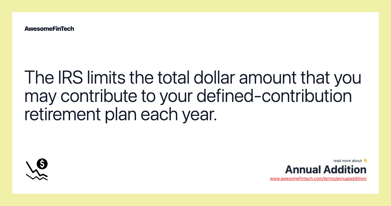Annual Addition AwesomeFinTech Blog