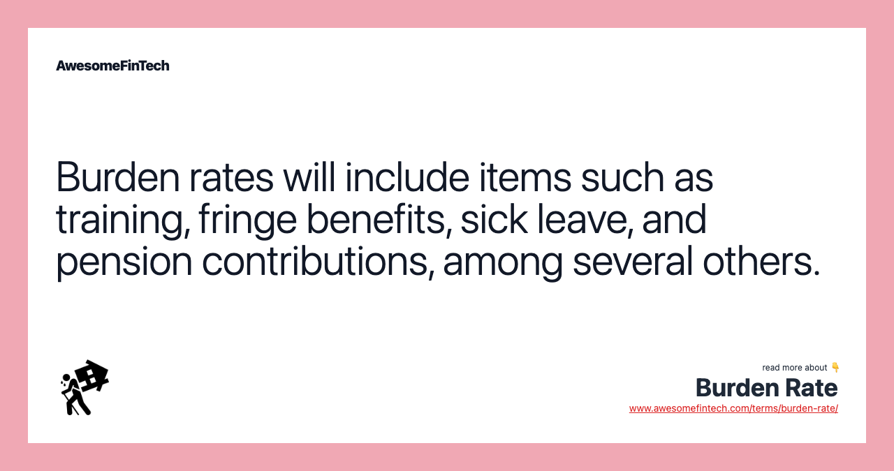 Burden Rate AwesomeFinTech Blog