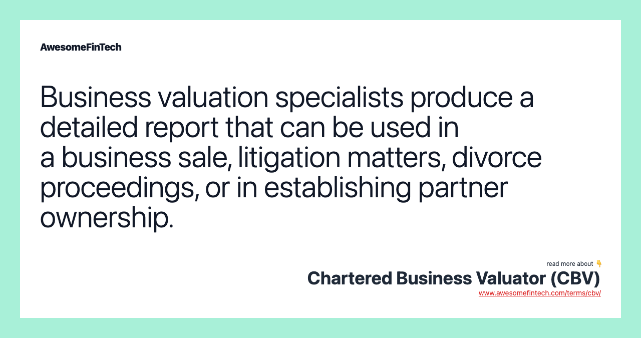 Business valuation specialists produce a detailed report that can be used in a business sale, litigation matters, divorce proceedings, or in establishing partner ownership.