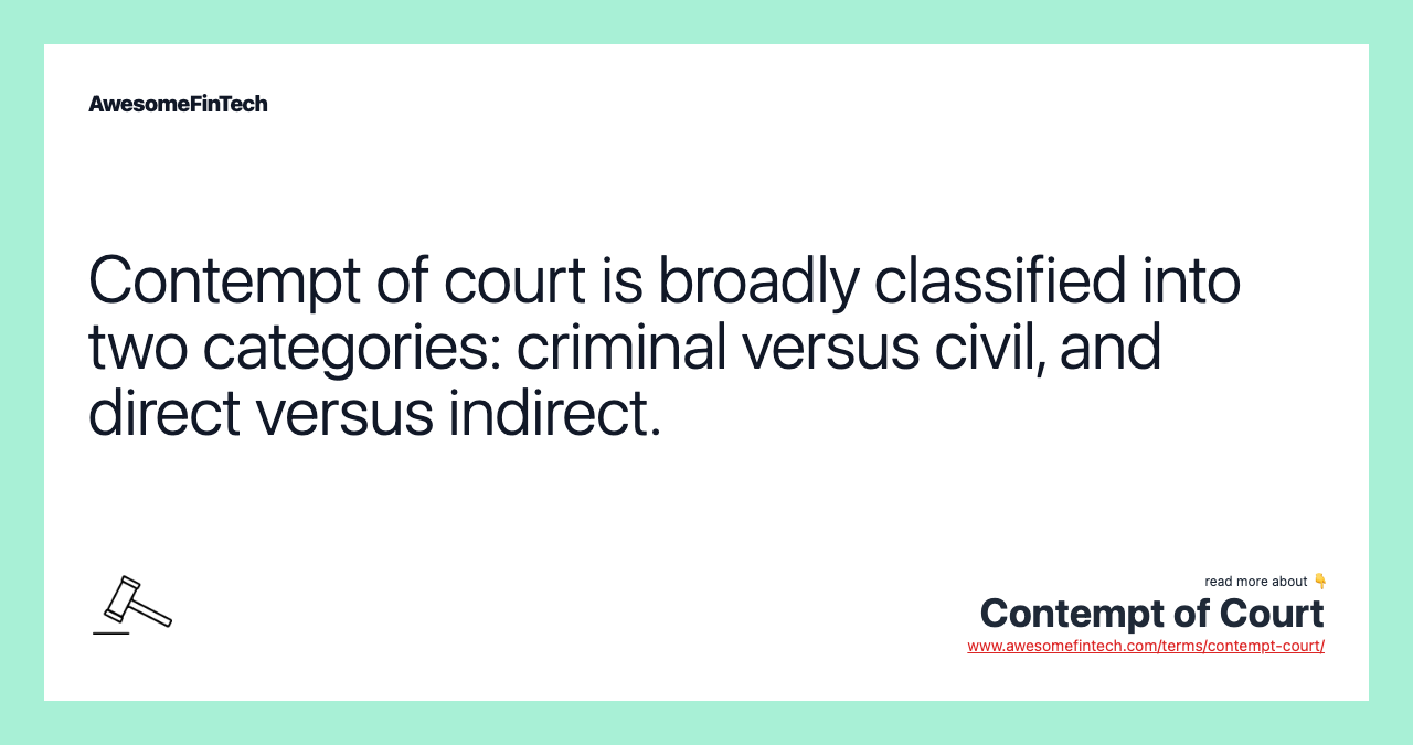 Contempt of Court AwesomeFinTech Blog Contempt of Court AwesomeFinTech Blog
