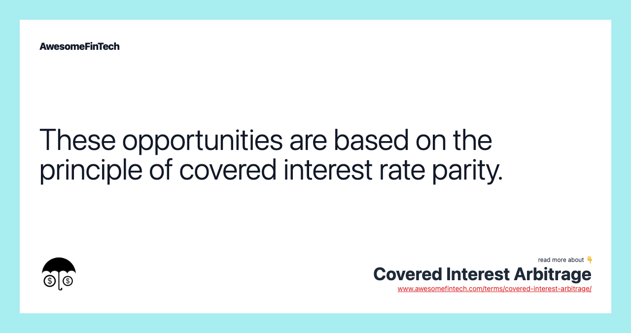 Interest Rate Parity (IRP)