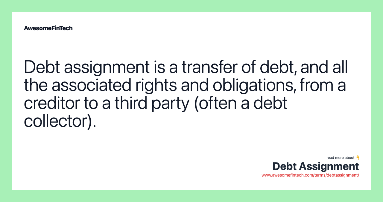 debt assignment tax