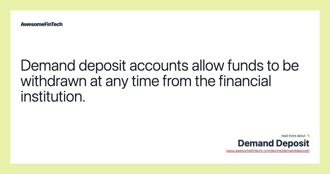 What Is a Demand Deposit Account (DDA)?