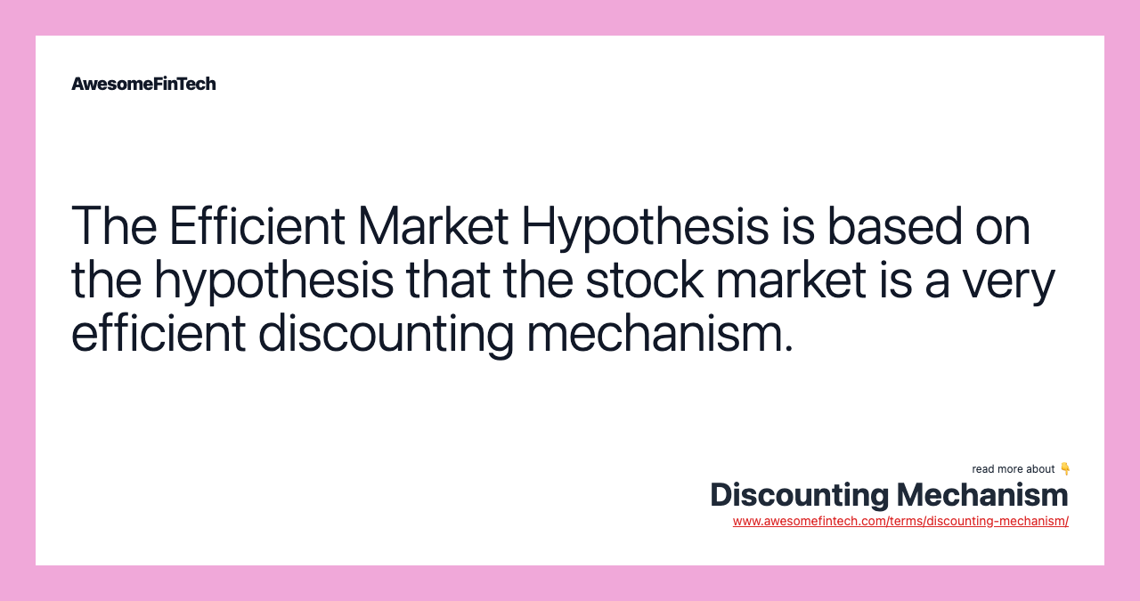 define the discounting cue hypothesis