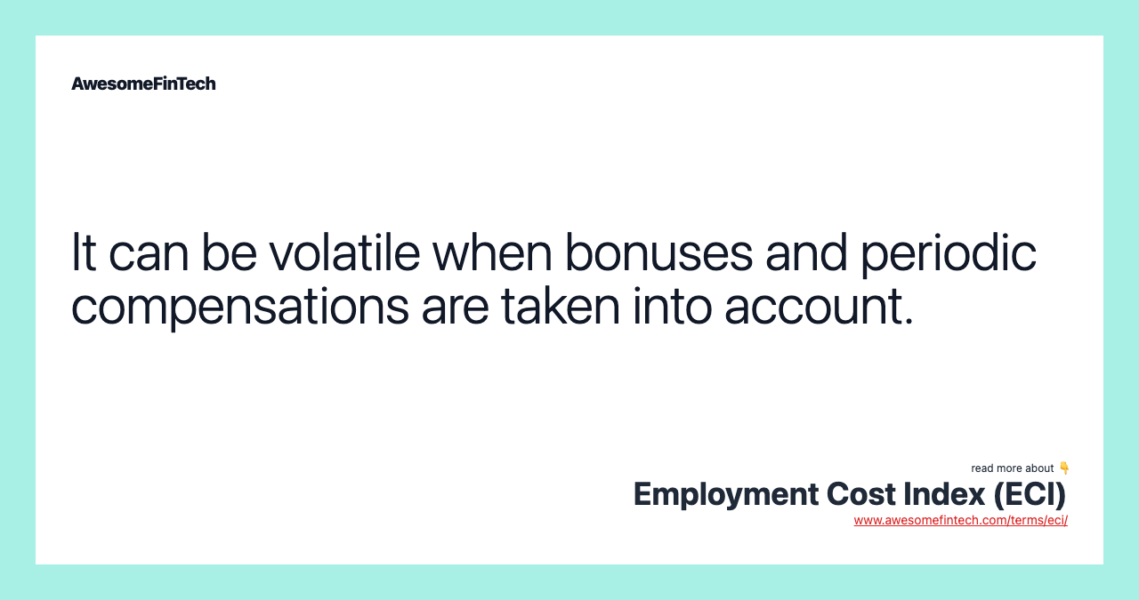 It can be volatile when bonuses and periodic compensations are taken into account.