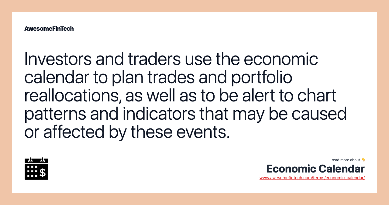 Economic Calendar AwesomeFinTech Blog