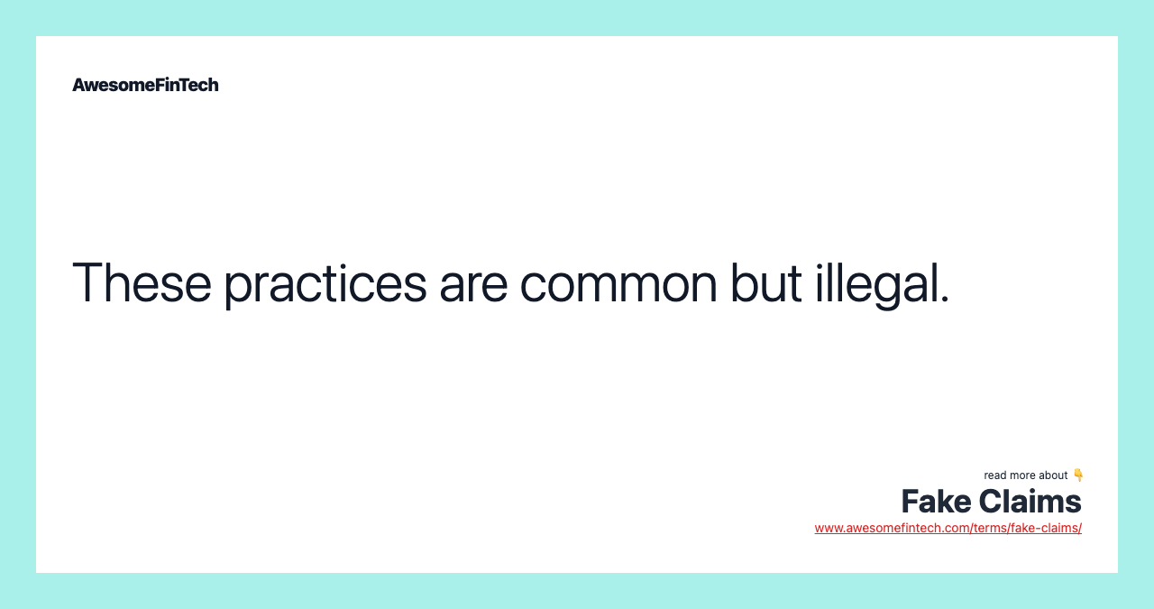 These practices are common but illegal.