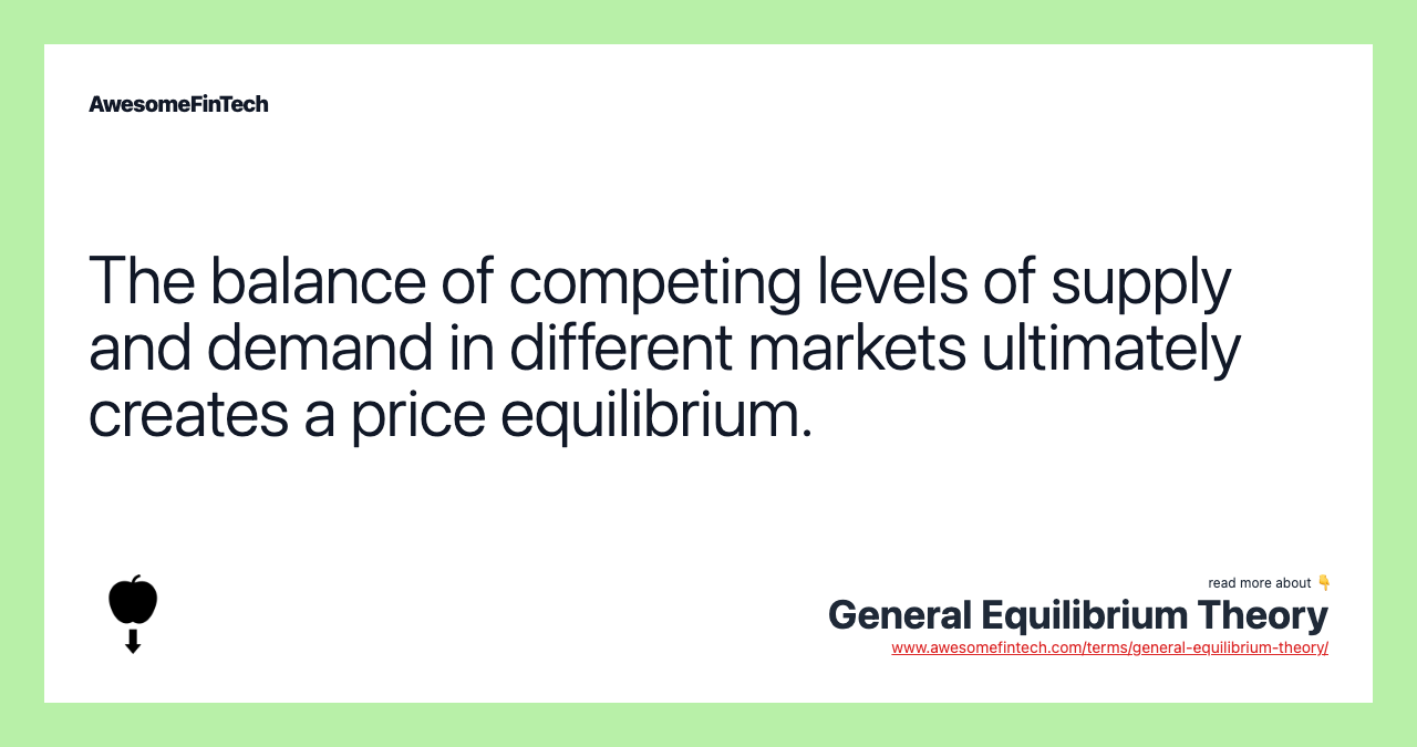 The balance of competing levels of supply and demand in different markets ultimately creates a price equilibrium.