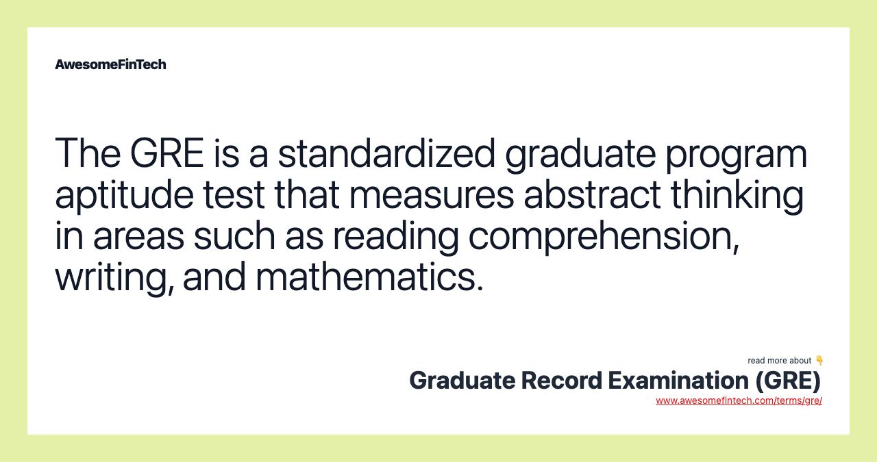 graduate-record-examination-gre-awesomefintech-blog