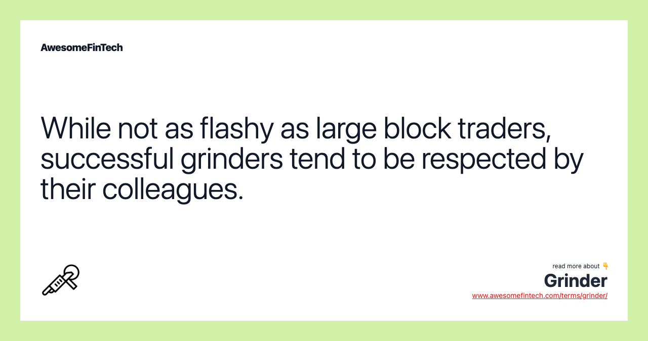 Grinder AwesomeFinTech Blog