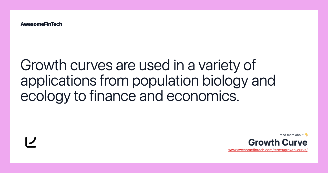 Growth curves are used in a variety of applications from population biology and ecology to finance and economics.