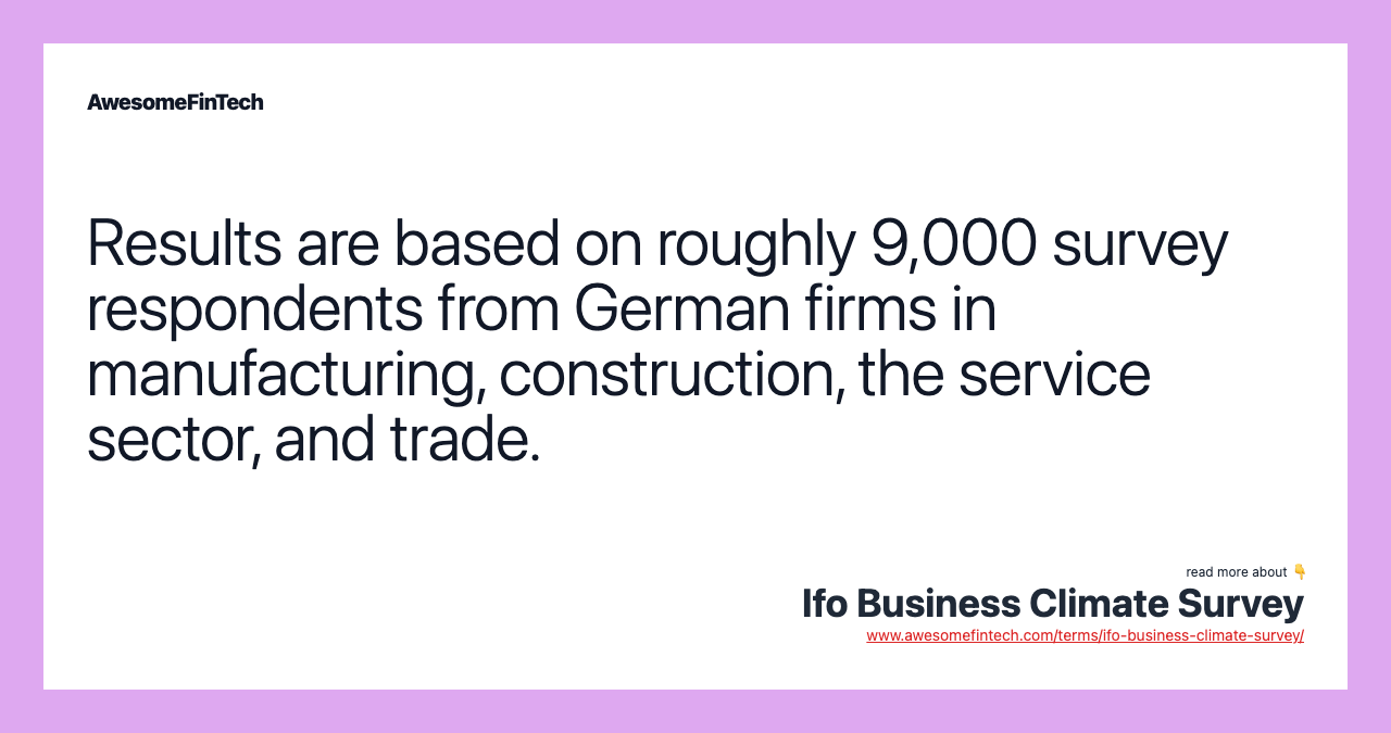 Results are based on roughly 9,000 survey respondents from German firms in manufacturing, construction, the service sector, and trade.