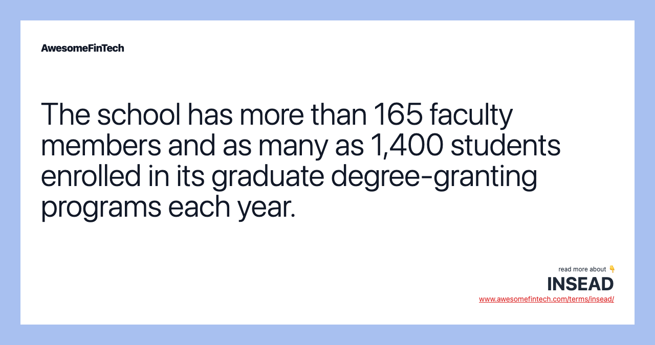 The school has more than 165 faculty members and as many as 1,400 students enrolled in its graduate degree-granting programs each year.