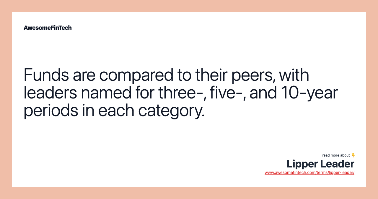 Funds are compared to their peers, with leaders named for three-, five-, and 10-year periods in each category.
