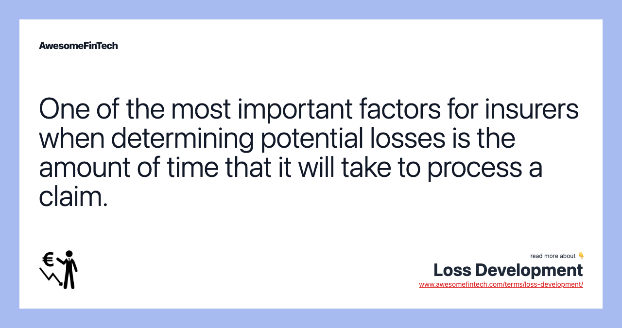 One of the most important factors for insurers when determining potential losses is the amount of time that it will take to process a claim.
