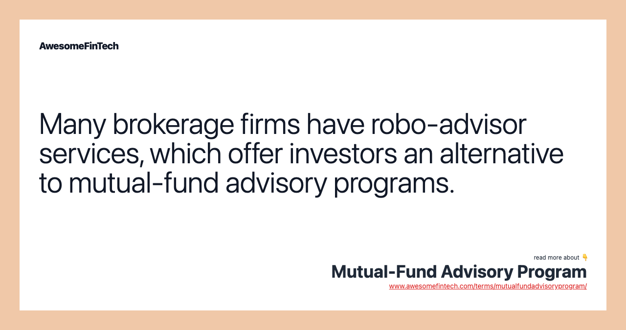 mutual-fund-advisory-program-awesomefintech-blog