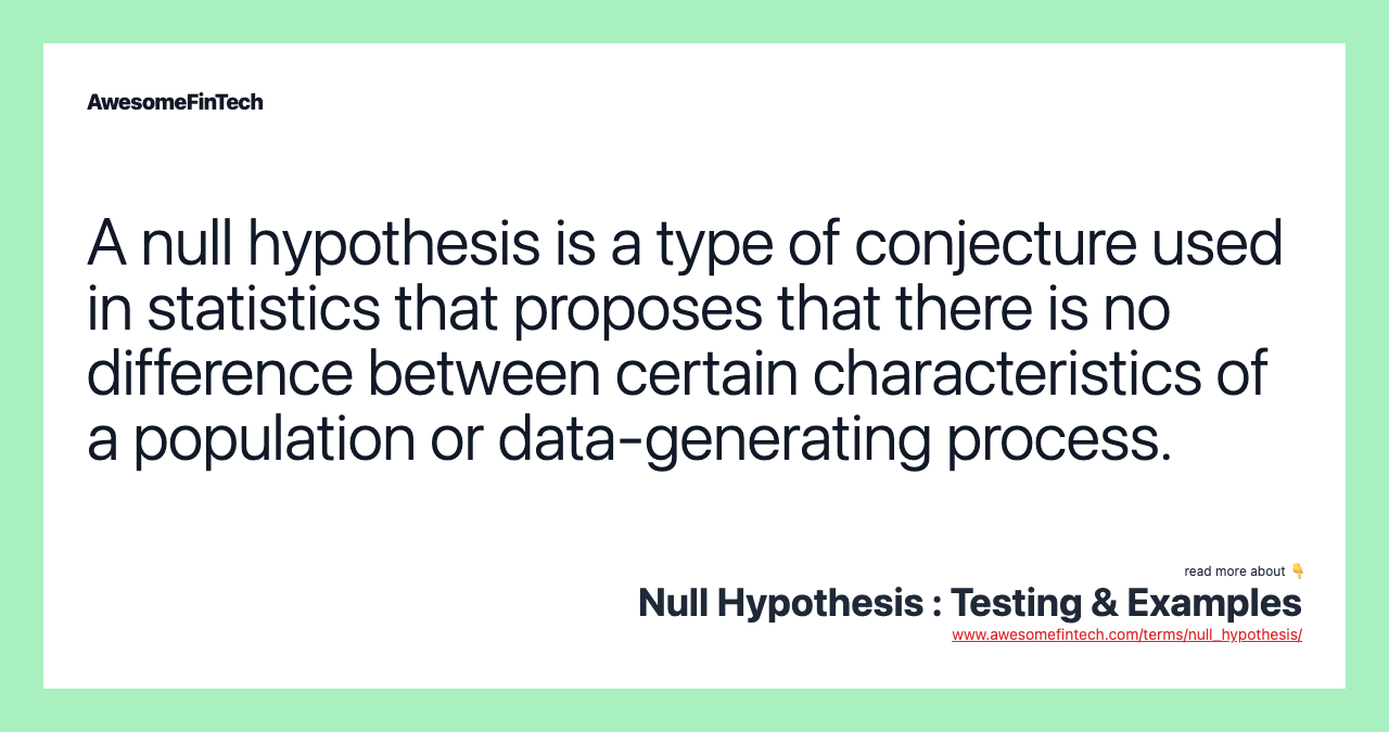 Hypothesis Examples