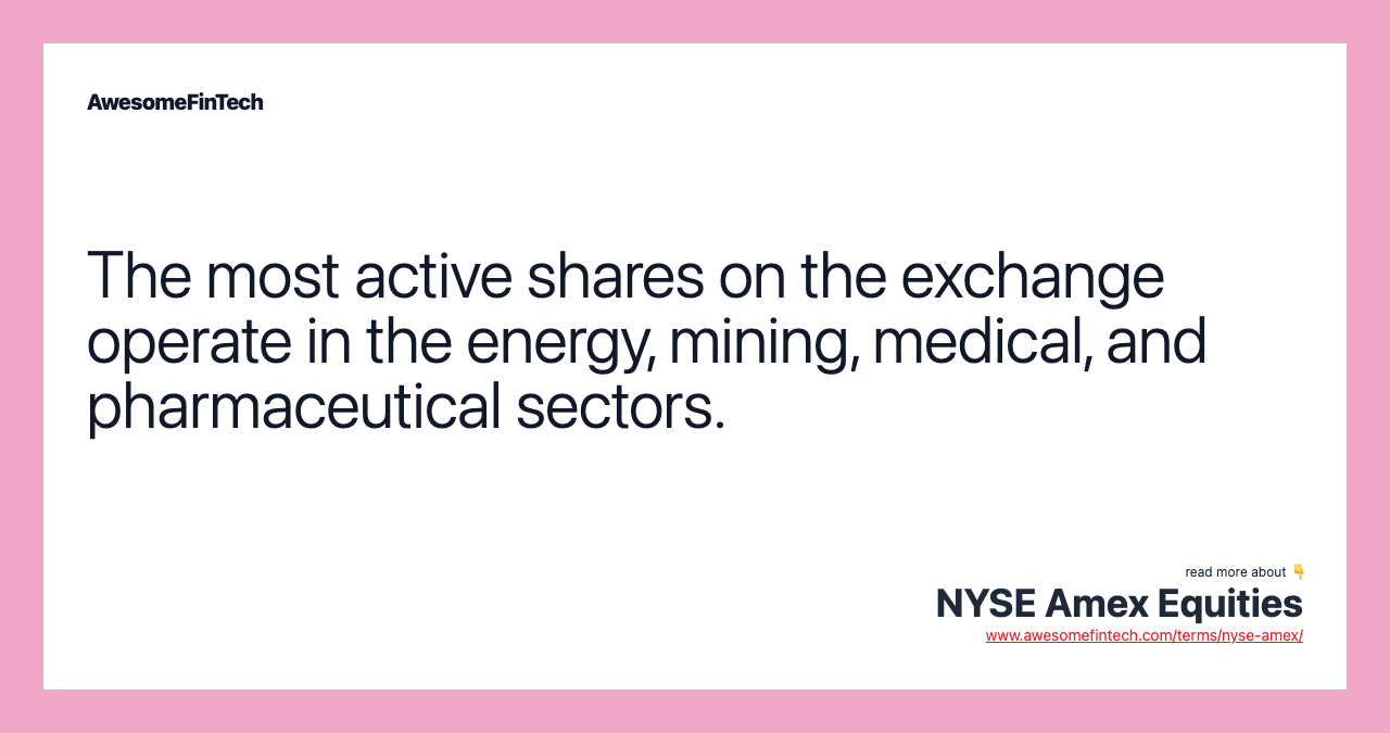 The most active shares on the exchange operate in the energy, mining, medical, and pharmaceutical sectors.
