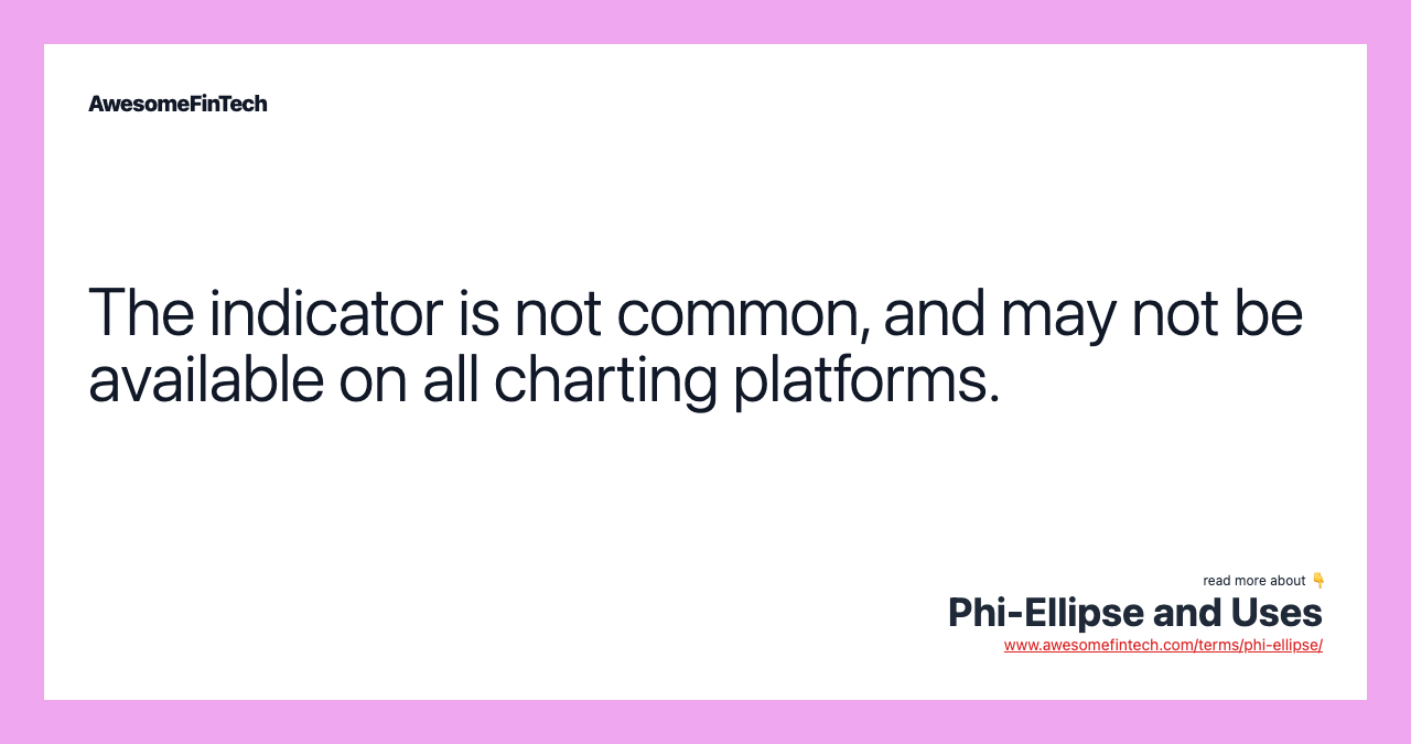 The indicator is not common, and may not be available on all charting platforms.