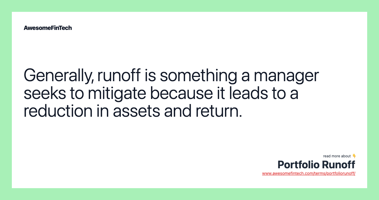 Portfolio Runoff AwesomeFinTech Blog