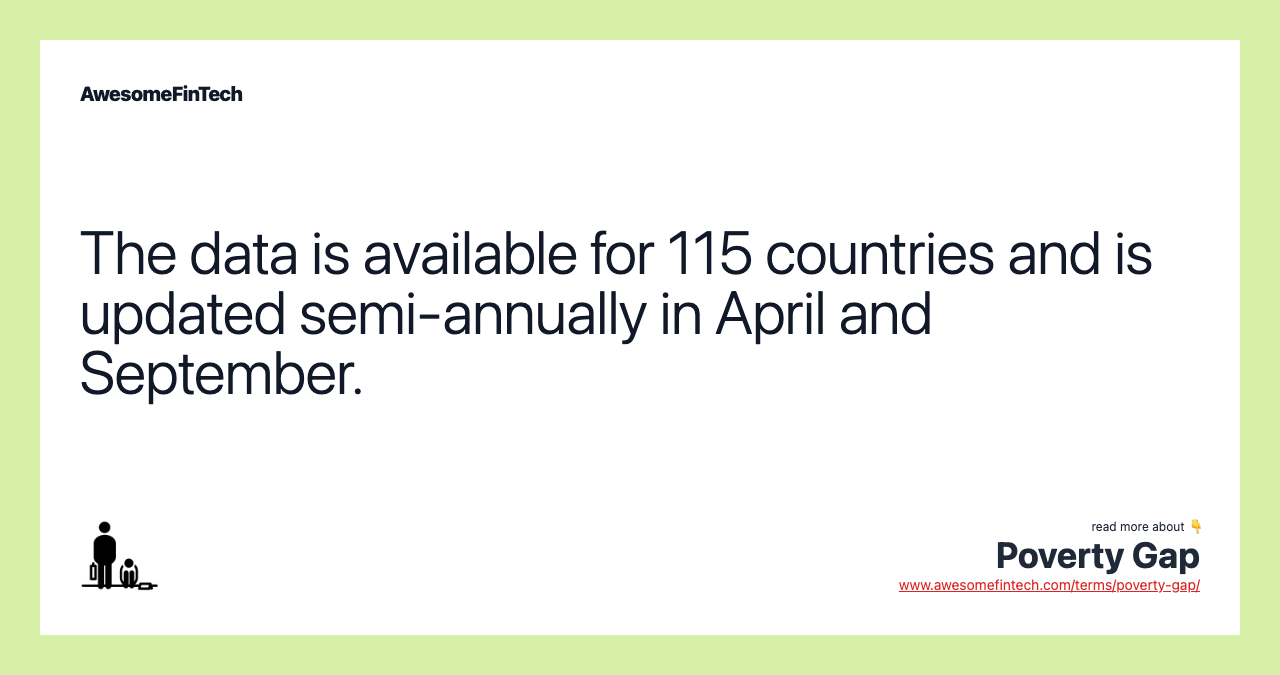 The data is available for 115 countries and is updated semi-annually in April and September.