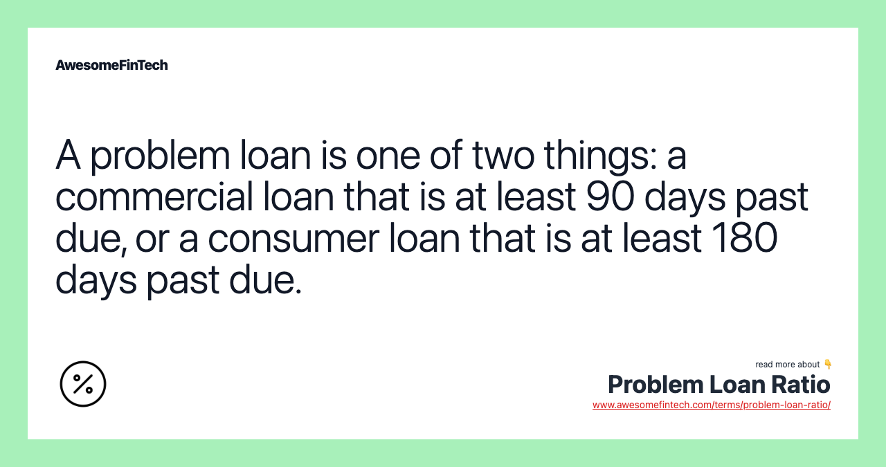 Problem Loan Ratio AwesomeFinTech Blog