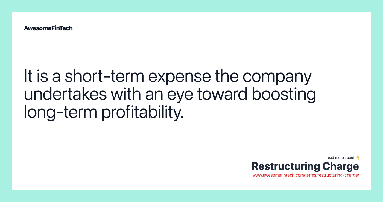 It is a short-term expense the company undertakes with an eye toward boosting long-term profitability.