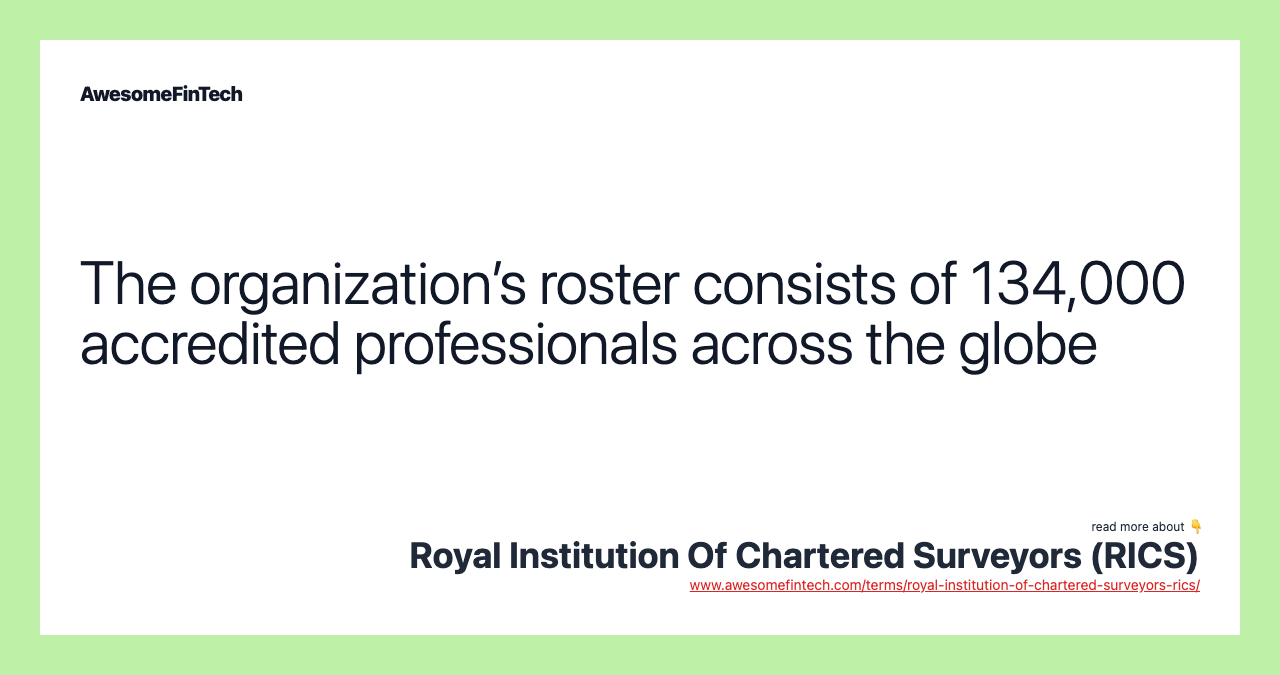 The organization’s roster consists of 134,000 accredited professionals across the globe