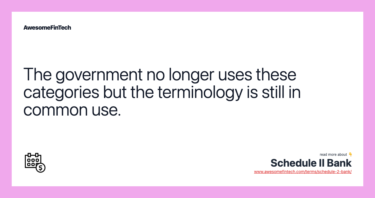 The government no longer uses these categories but the terminology is still in common use.