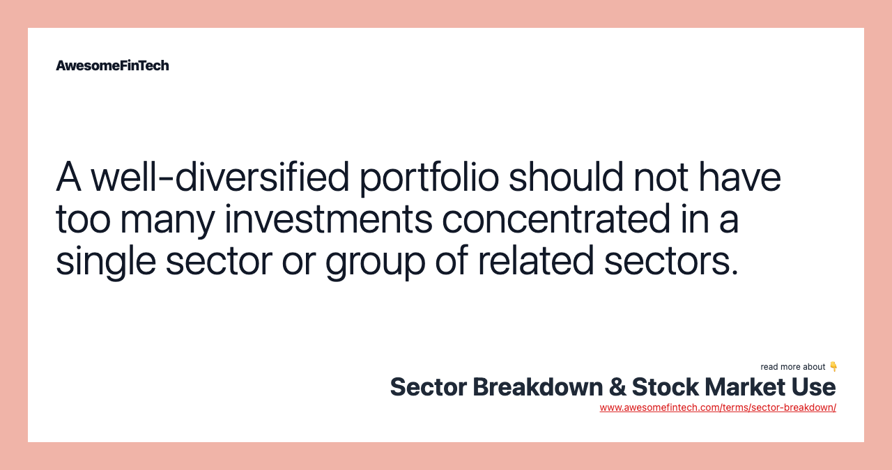 Sector Breakdown & Stock Market Use