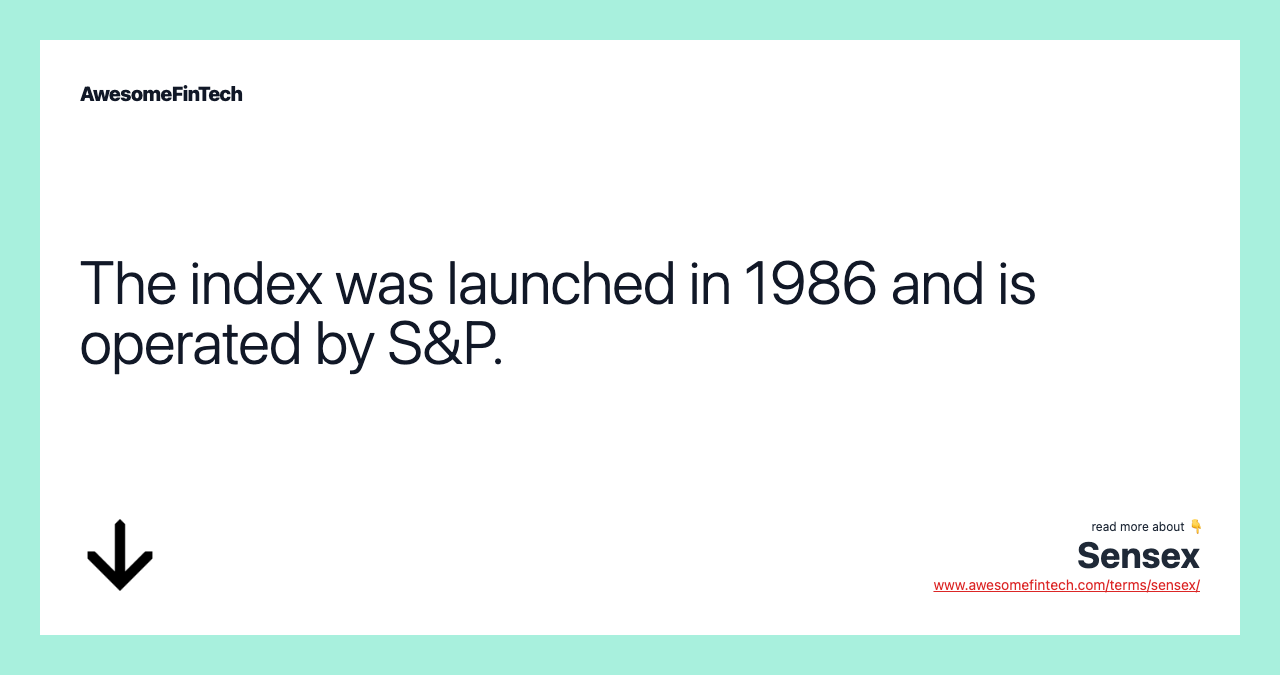 The index was launched in 1986 and is operated by S&P.