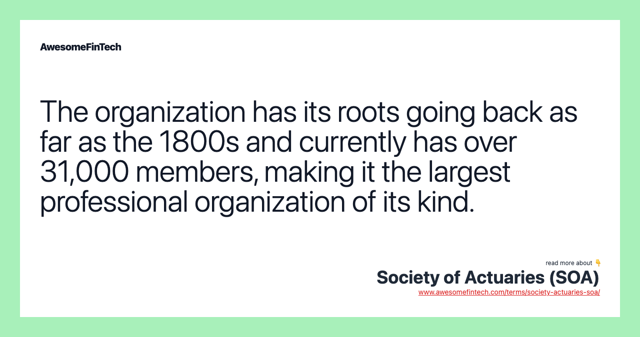 The organization has its roots going back as far as the 1800s and currently has over 31,000 members, making it the largest professional organization of its kind.