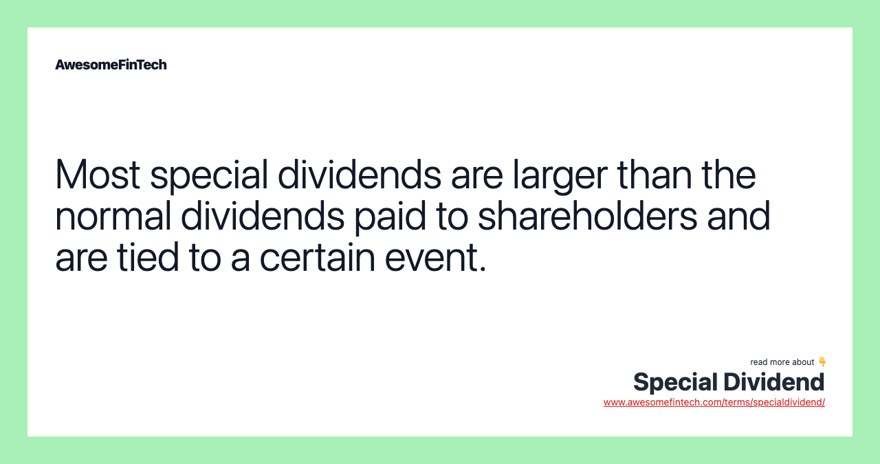 Dividend Per Share (DPS)