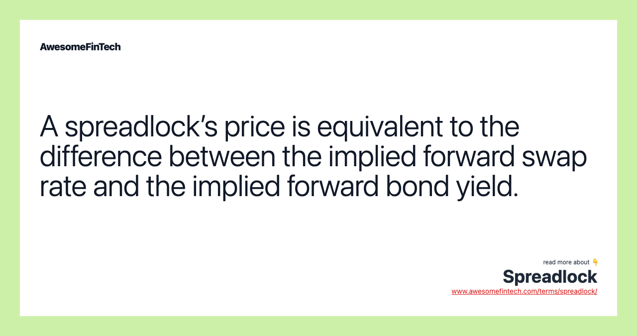 Spreadlock AwesomeFinTech Blog