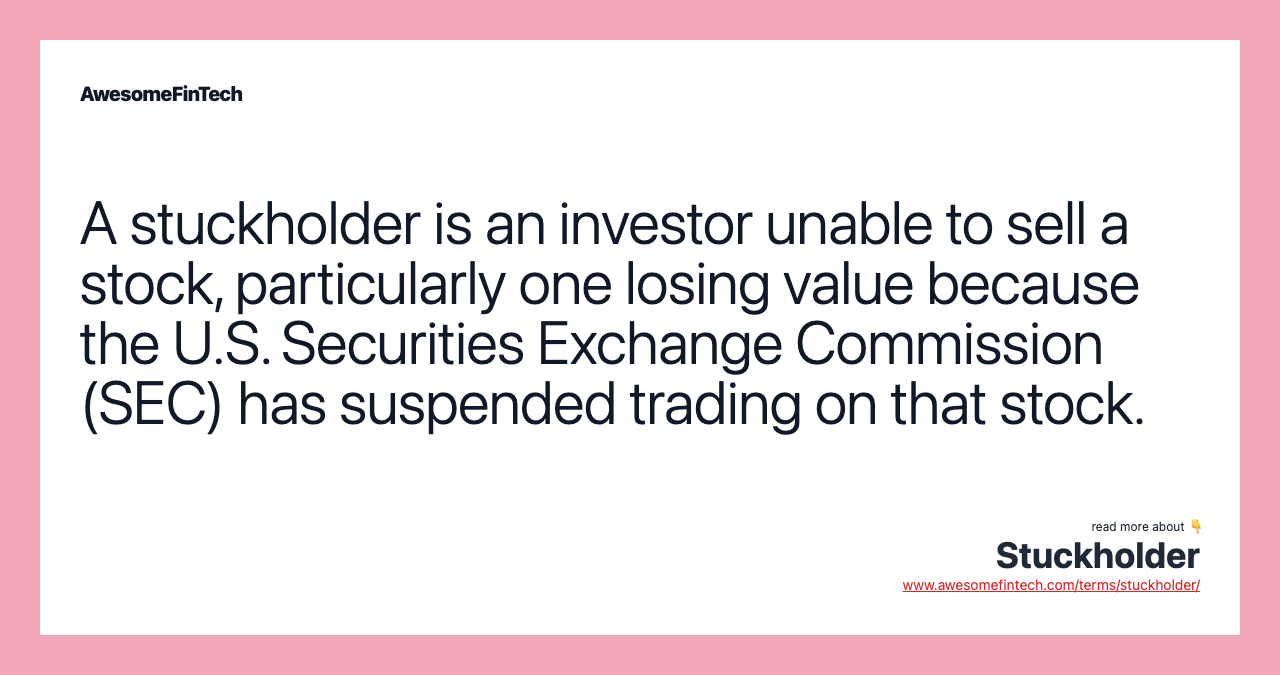 Stuckholder AwesomeFinTech Blog