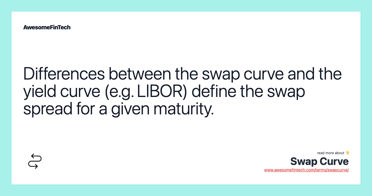 Differences between the swap curve and the yield curve (e.g. LIBOR) define the swap spread for a given maturity.