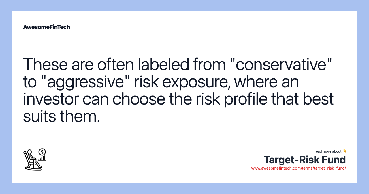These are often labeled from "conservative" to "aggressive" risk exposure, where an investor can choose the risk profile that best suits them.