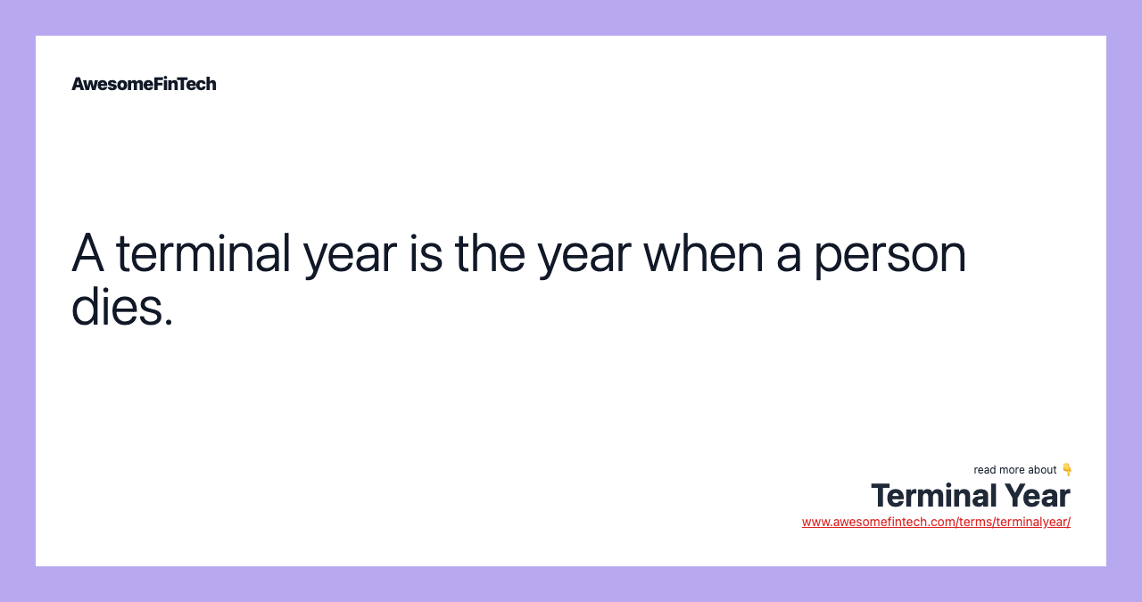 Terminal Year AwesomeFinTech Blog