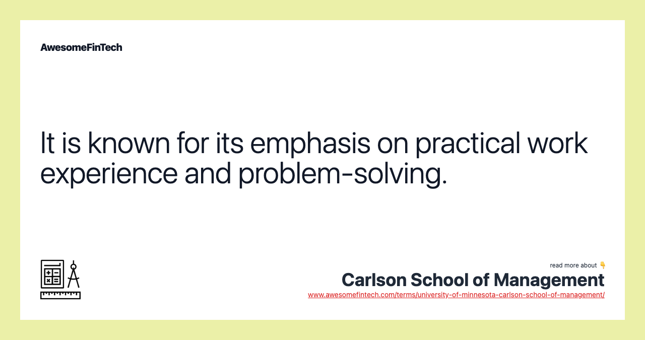 It is known for its emphasis on practical work experience and problem-solving.