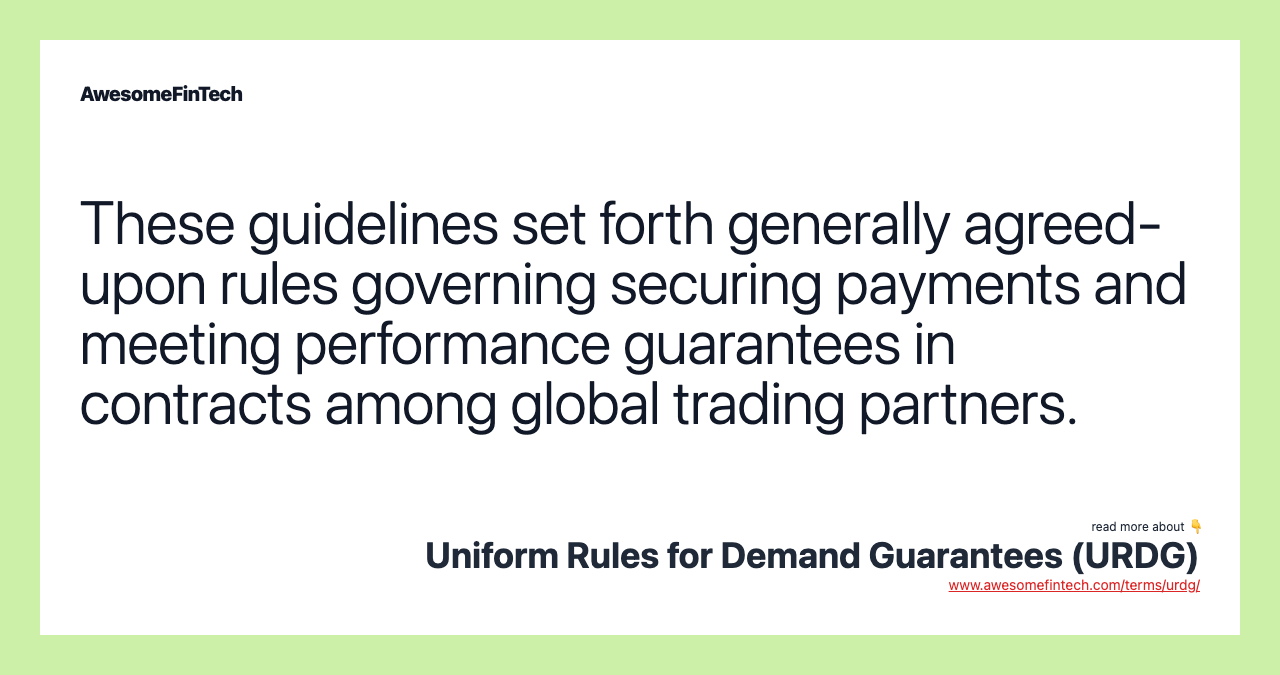 Uniform Rules For Demand Guarantees URDG AwesomeFinTech Blog pin-on-sblc-bg-mt760