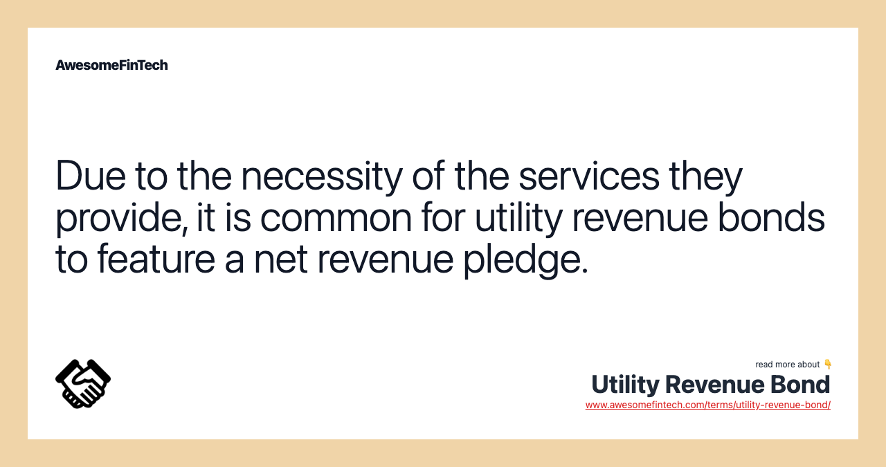 Utility Revenue Bond AwesomeFinTech Blog
