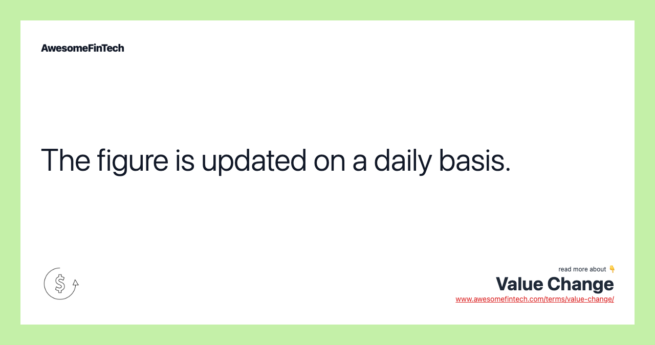 The figure is updated on a daily basis.